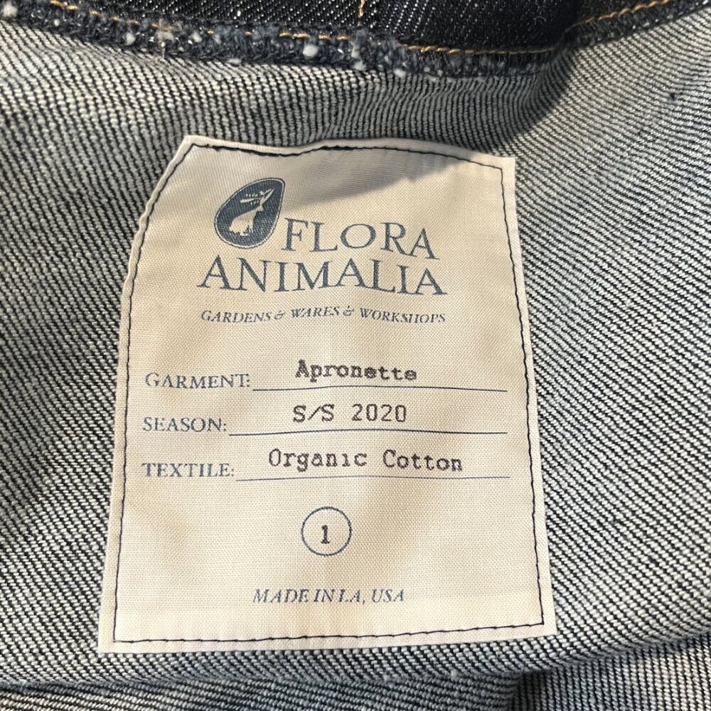 SOLD / FLORA ANIMALIA DENIM  APRON TOP - Picture 9 of 10